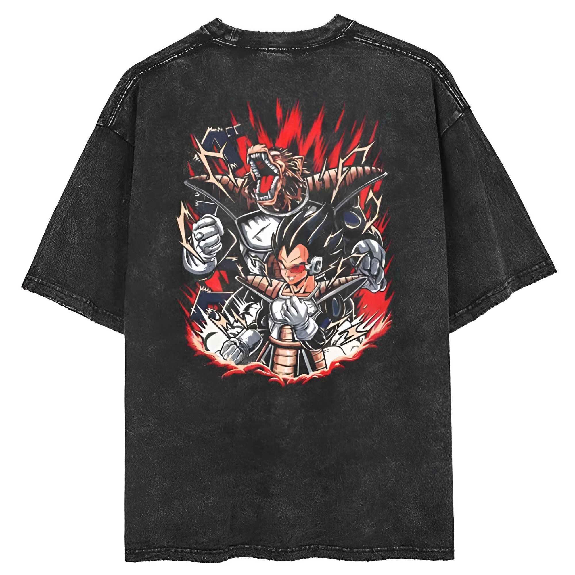 T-shirt oversize Dragon Ball Vegeta & Oozaru, coupe ample