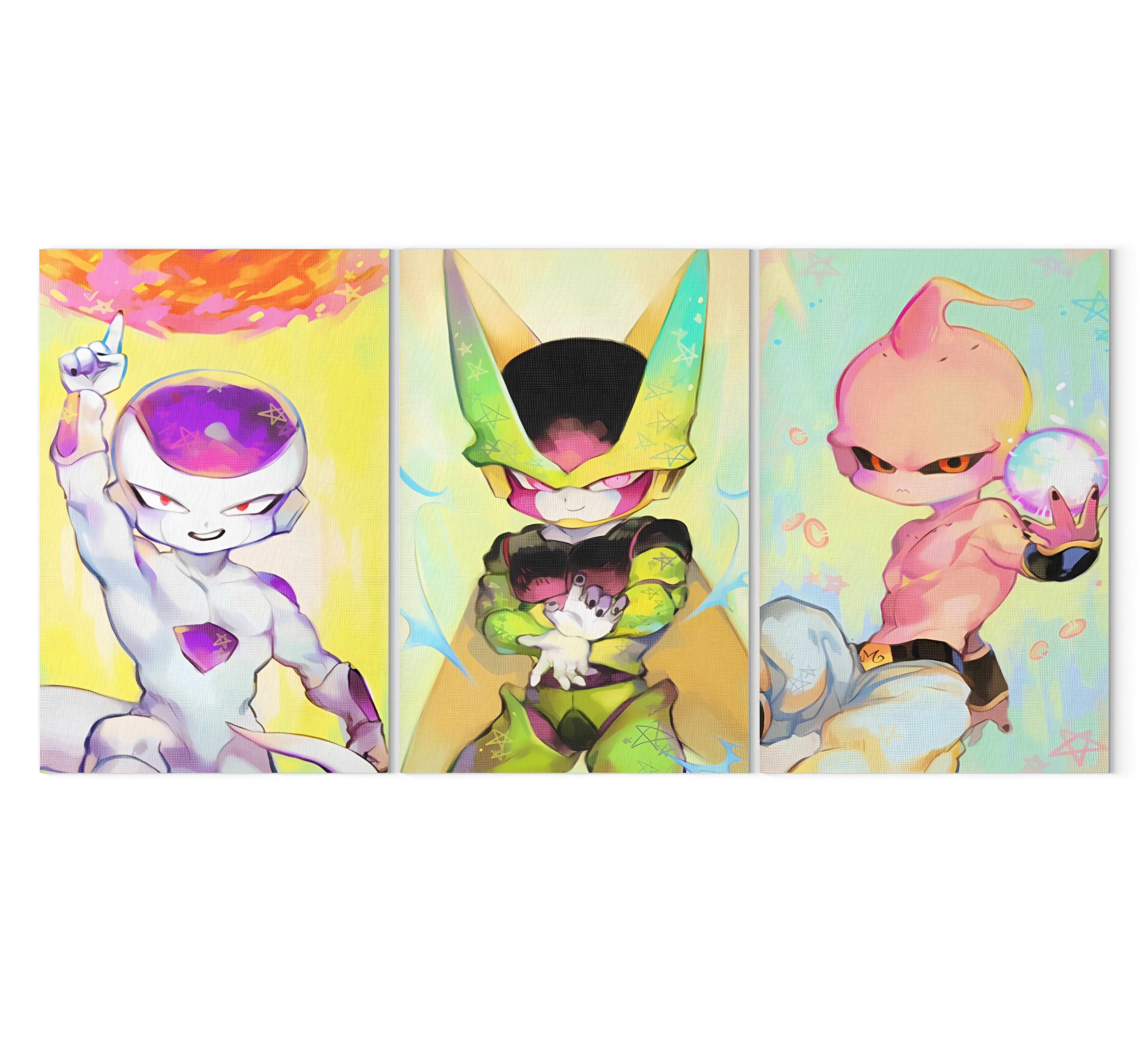 Tableau Chibi Dragon Ball en triptyque – Image 2
