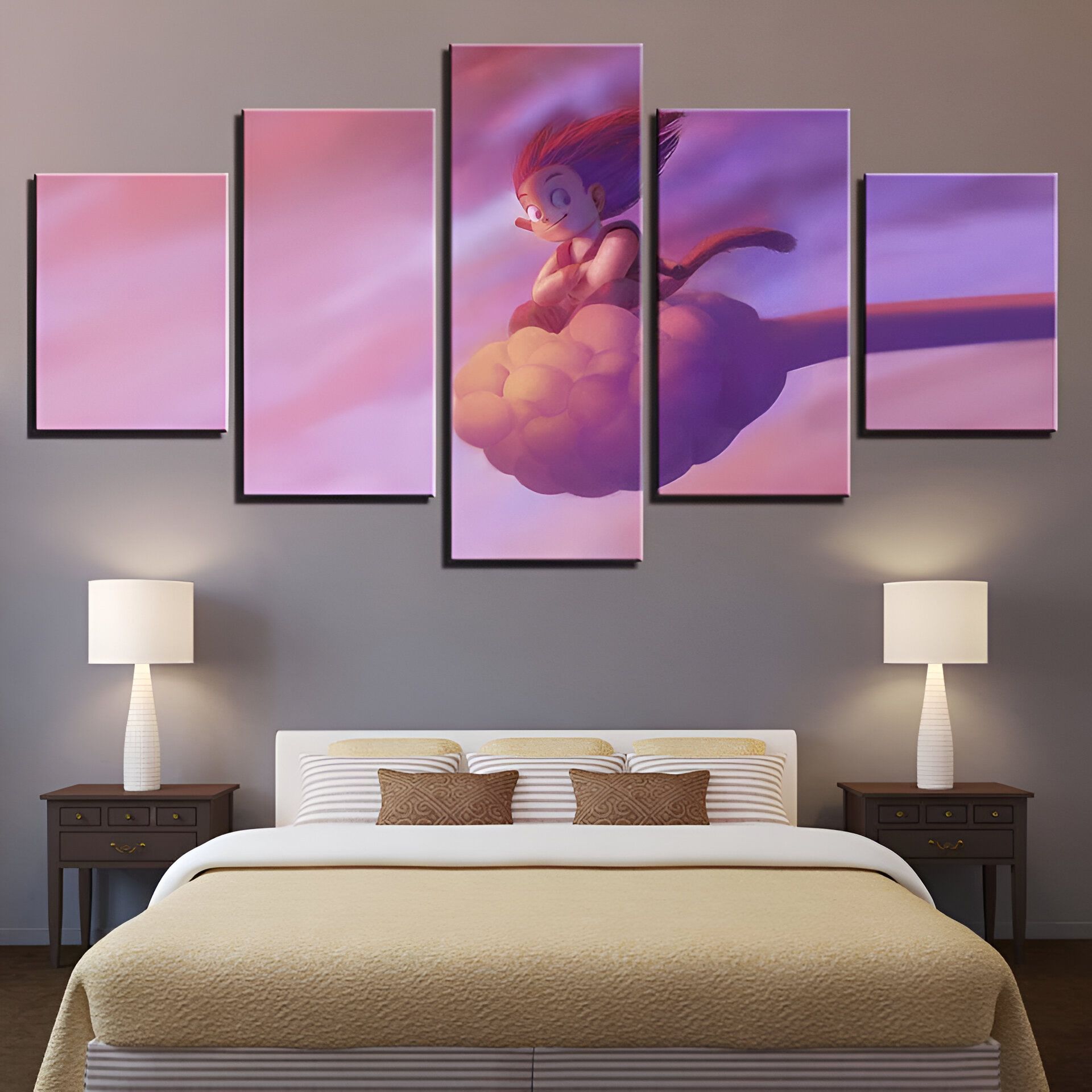 Tableau Dragon Ball de Goku sur son Nuage Magique – Image 3