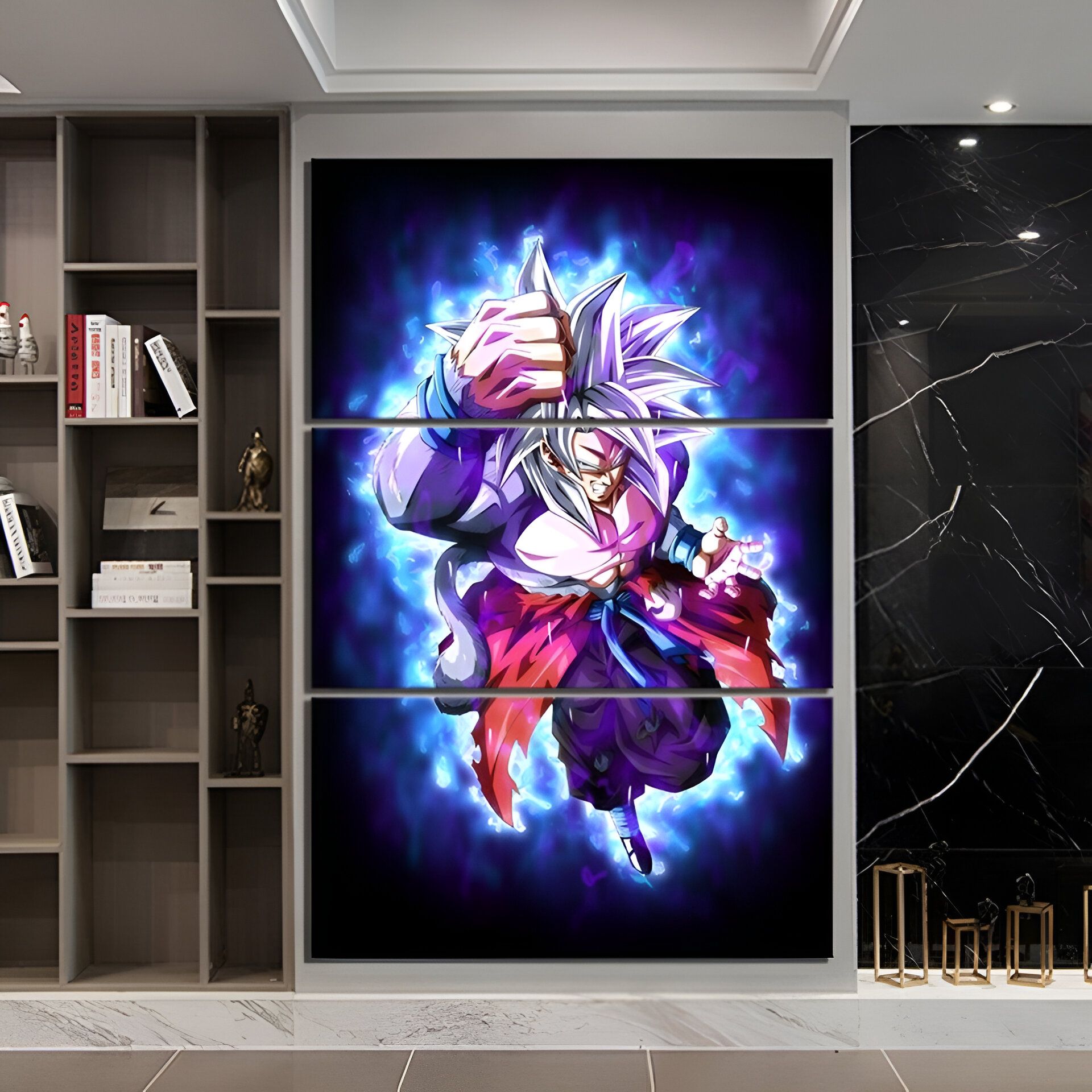 Tableau triptyque Goku SSJ5 Dragon Ball GT – Image 3
