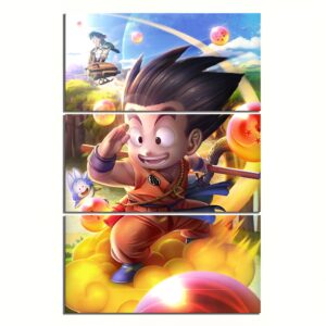 Tableau Sangoku petit format en 3 panneaux - Dragon Ball