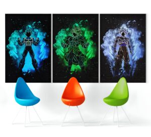 Triptyque Dragon Ball stylisé