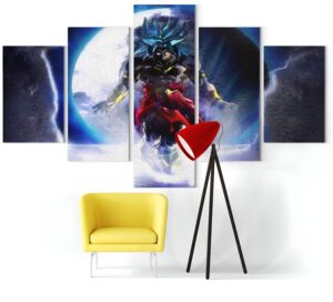 Tableau Dragon Ball Super Broly Chaos, avec ou sans cadre