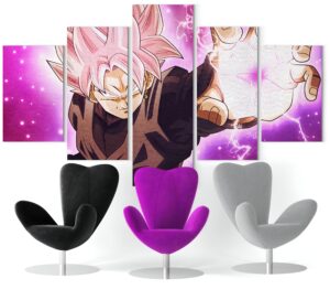 Tableau Dragon Ball Super Goku Black, scène de destruction