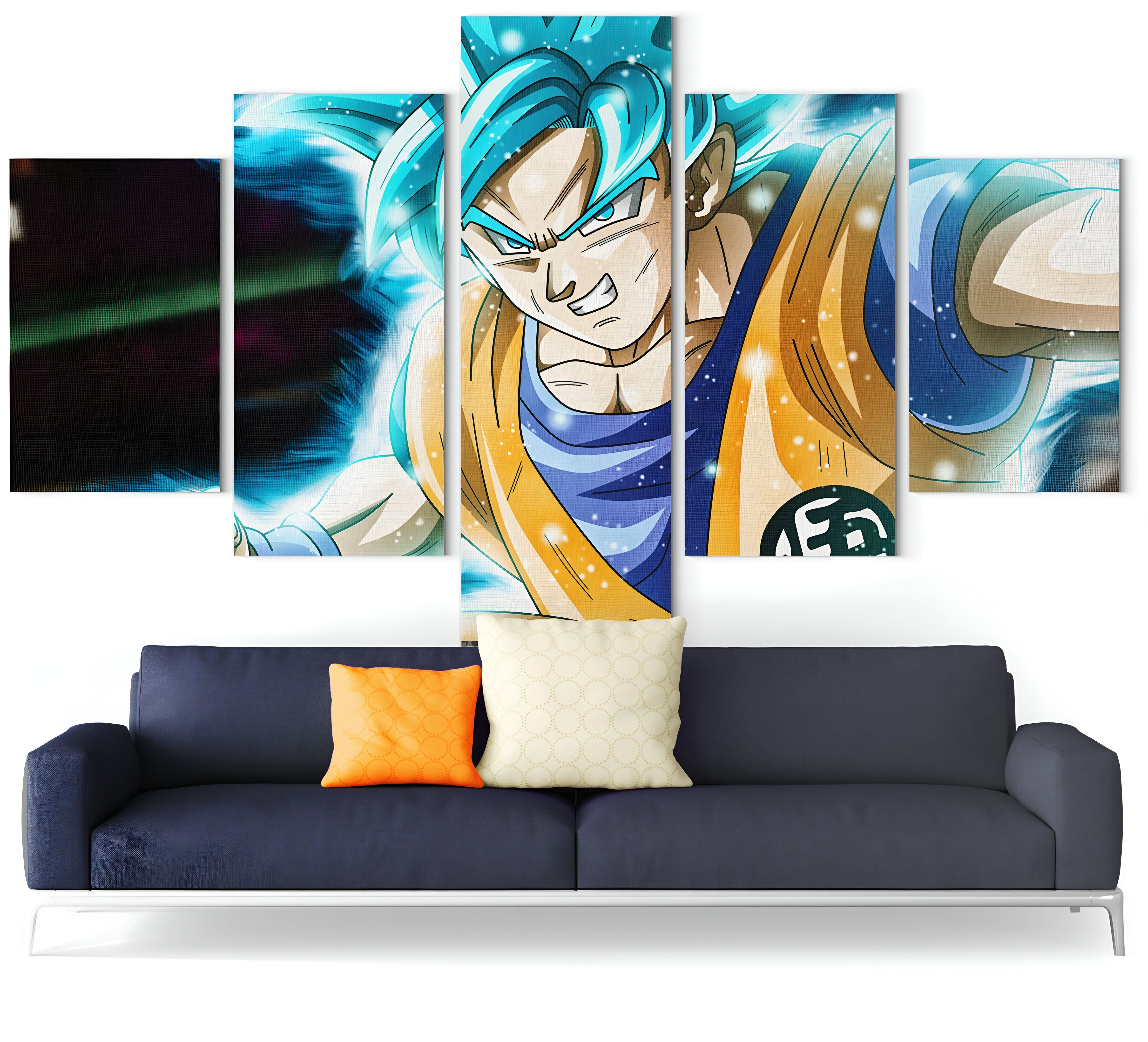 Tableau Goku SSJ Blue Dragon Ball Super avec ou sans cadre