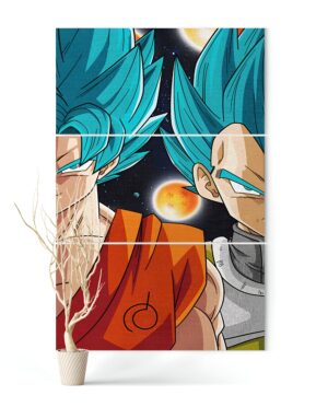 Tableau Dragon Ball Super Blue avec Goku & Vegeta