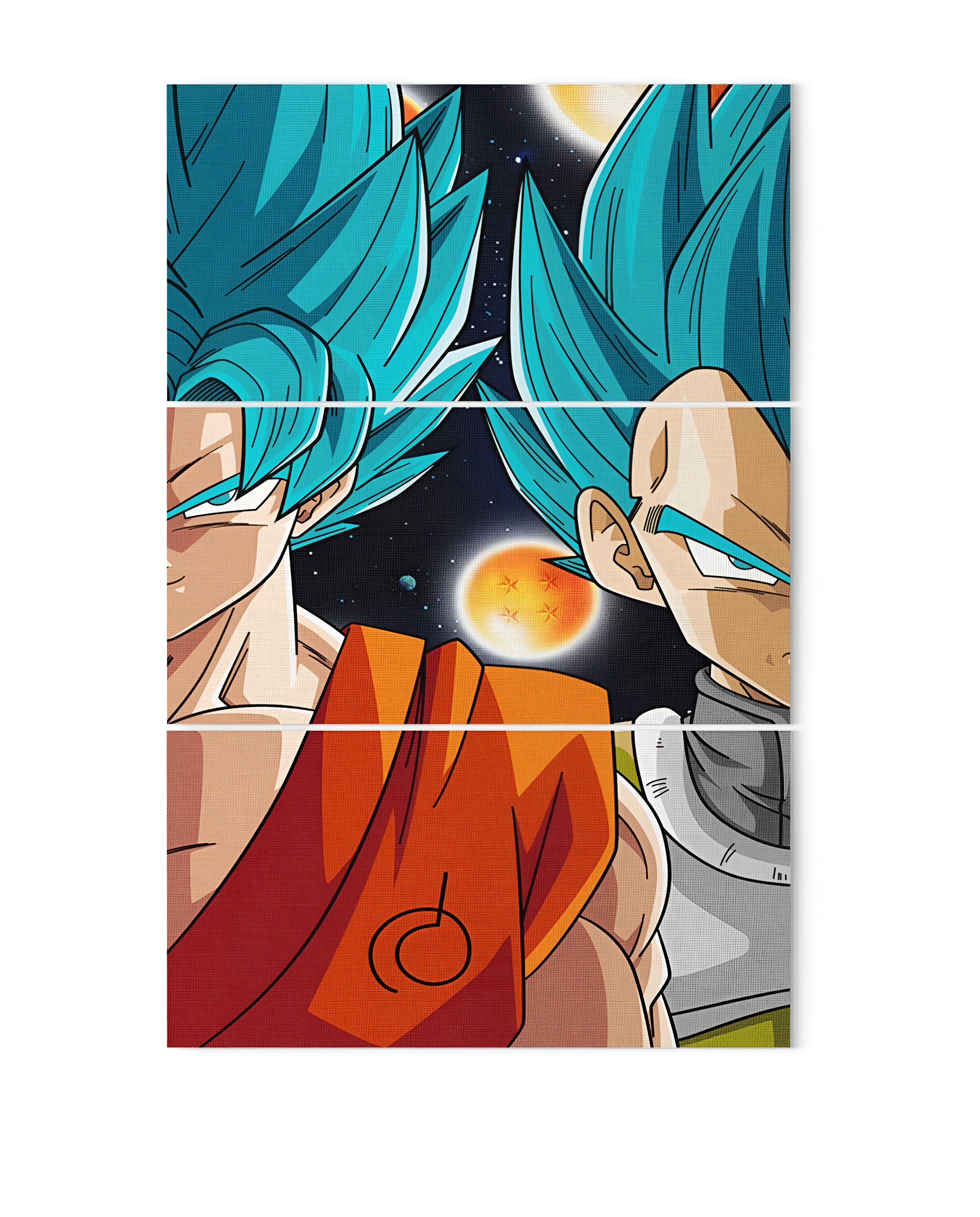 Tableau Dragon Ball Super Blue avec Goku & Vegeta – Image 2