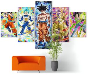 Tableau Team Univers 7 de Dragon Ball Super, avec ou sans cadre