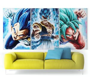 Tableau triptyque Vegeto Dragon Ball