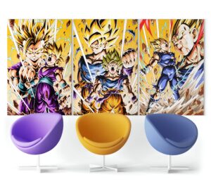Tableau Force Saiyan Dragon Ball Z format x3