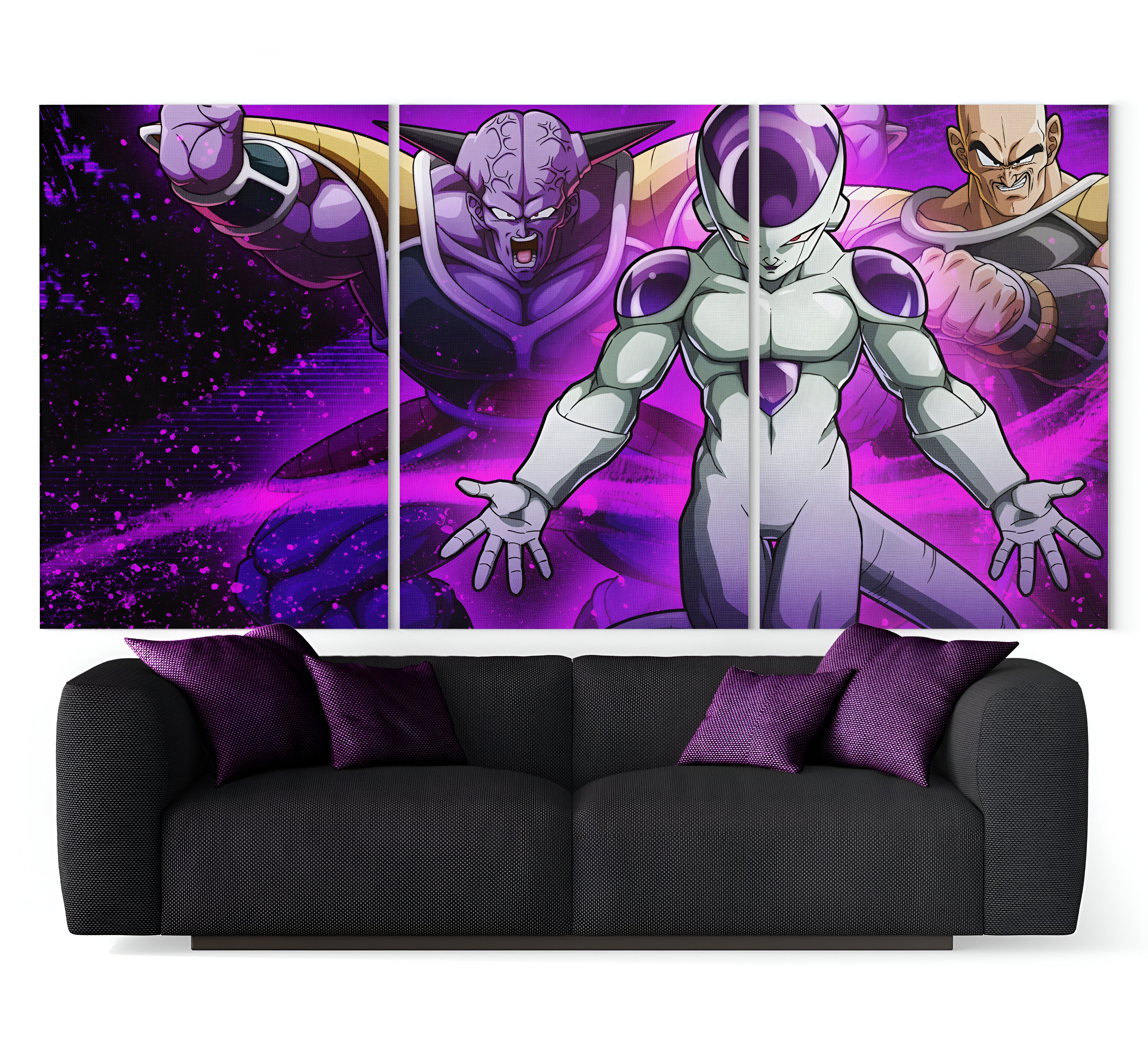 Tableau Dragon Ball Z Freezer, Dodoria et Zarbon avec taille au choix