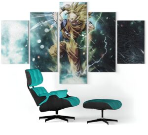 Tableau Dragon Ball Z Saiyan en fureur