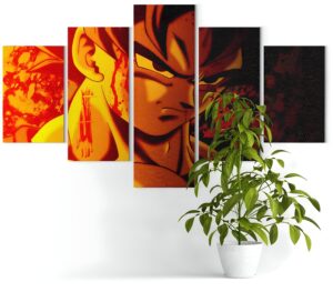 Tableau Dragon Ball Z de Goku en combat