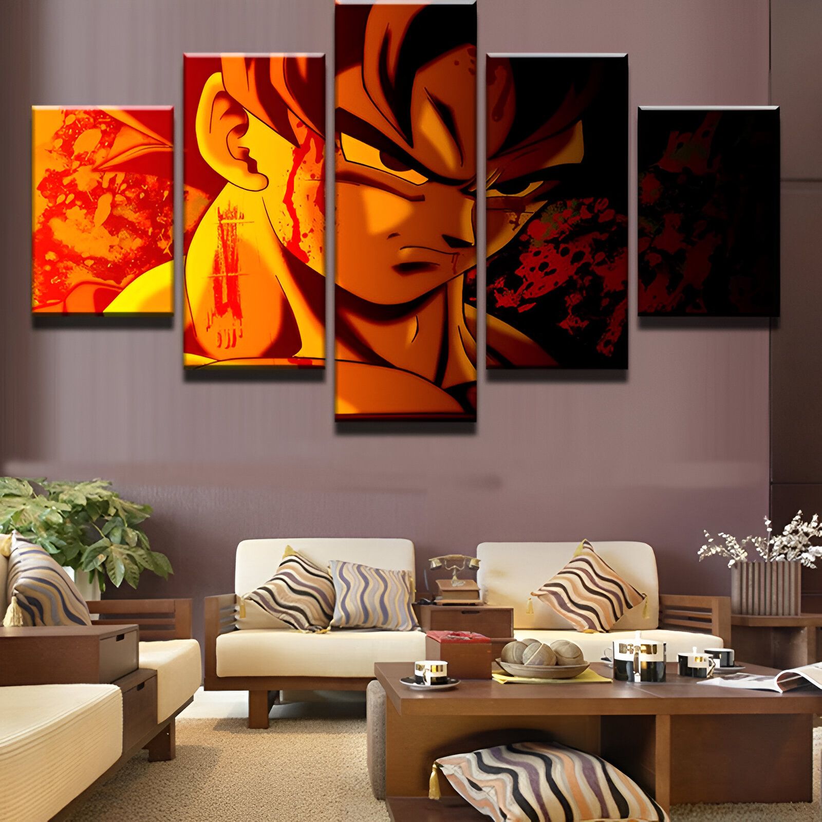 Tableau Dragon Ball Z de Goku en combat – Image 3
