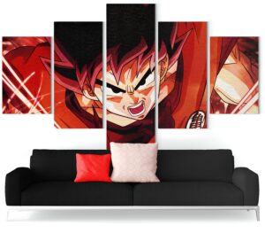 Tableau Goku Kaioken Dragon Ball Z, taille au choix