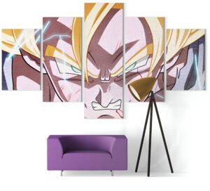 Tableau Goku rage guerrière Dragon Ball Z, Moyen à XL