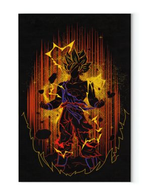 Tableau Dragon Ball Z Goku SSJ2 sans cadre