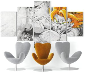 Tableau Goku Super Saiyan, déco murale Dragon Ball Z