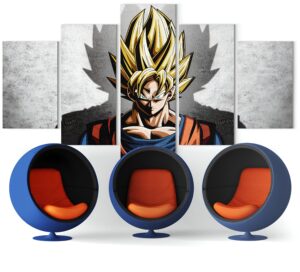 Tableau Saiyan Son Goku Dragon Ball Z avec ou sans cadre