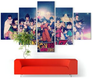 Tableau Dragon Ball Z sur l'univers Saiyan