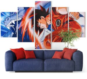 Tableau Dragon Ball Z Goku face à Vegeta Oozaru