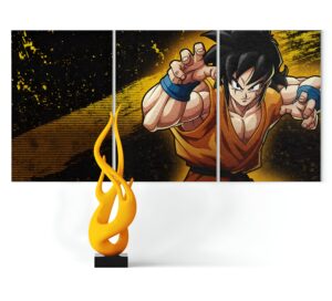 Tableau Yamcha Dragon Ball Z en 3 parties