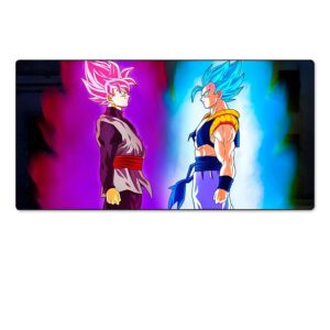 Tapis de souris Dragon Ball, duel Goku Rosé et Gogeta Blue