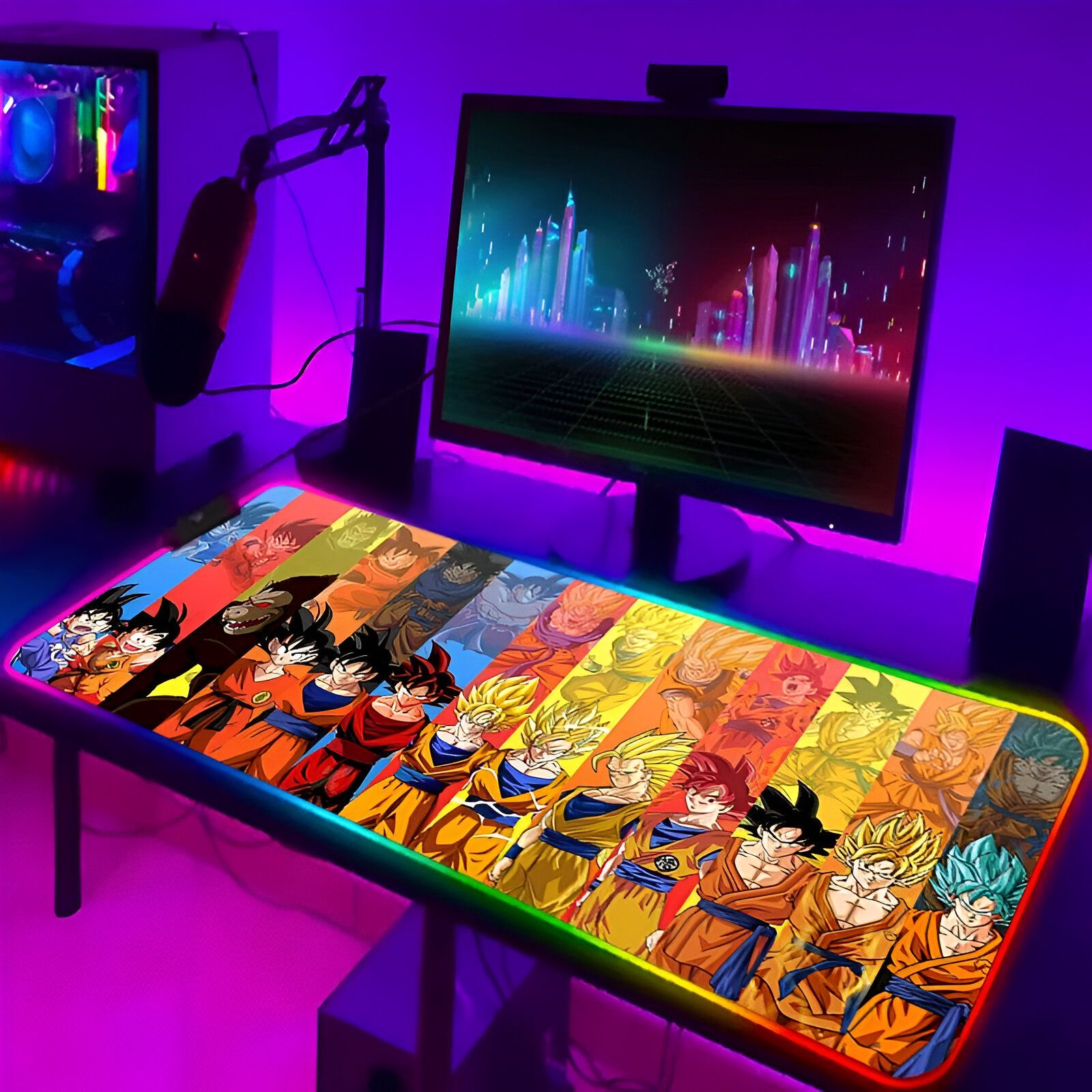 Tapis de souris RGB Dragon Ball Goku Évolution