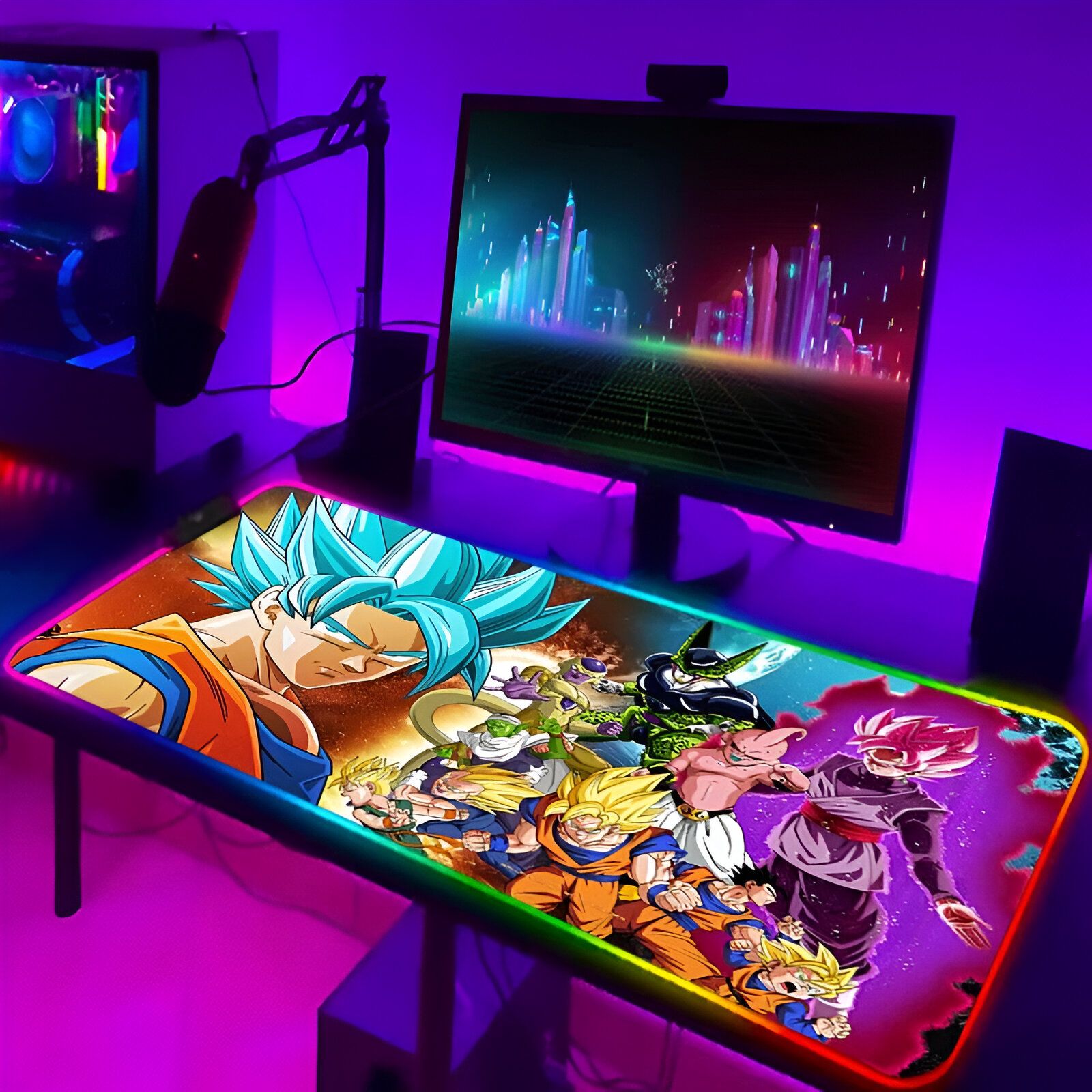 Tapis de souris RGB Dragon Ball Saiyans Légendaires