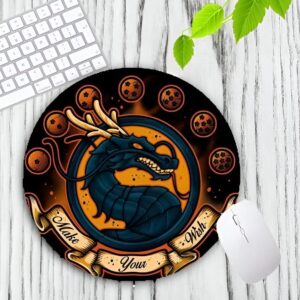 Tapis de souris rond Shenron stylisé