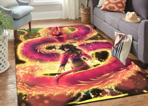 Tapis Dragon Ball avec Goku Saiyan 4 et Shenron