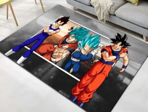 Tapis Dragon Ball Super Saiyan Bleu Goku & Vegeta
