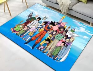Tapis Dragon Ball décor photo de guerriers