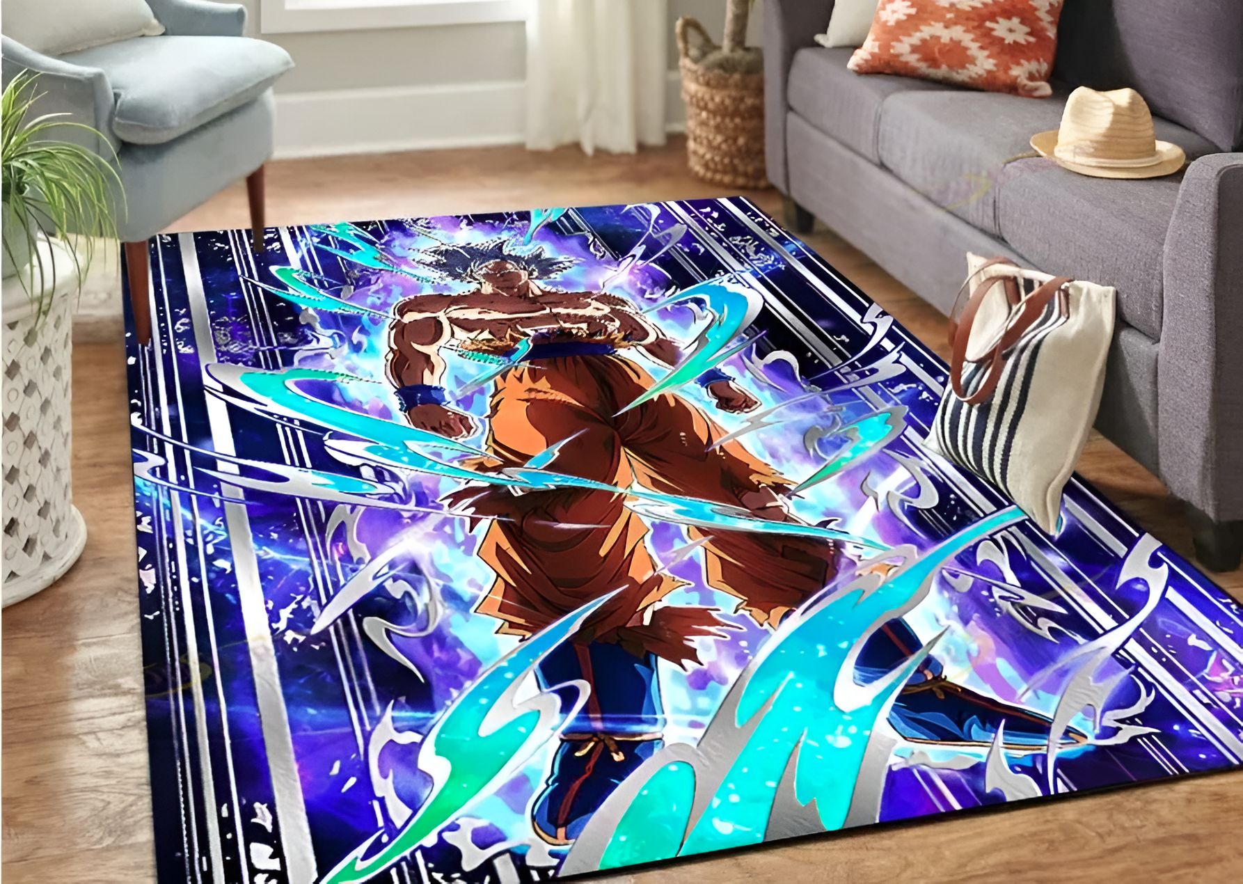 Tapis Dragon Ball Ultra Instinct Maîtrisé à taille au choix