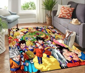Tapis Dragon Ball Univers Saiyan, taille au choix