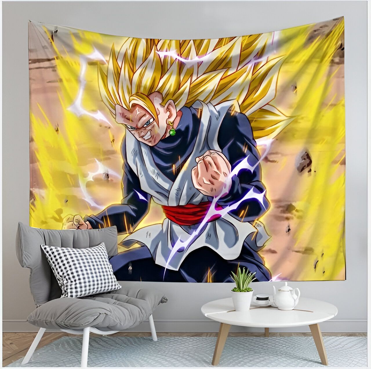 Toile Dragon Ball Black Goku SSJ3 150x100cm