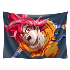 Toile Dragon Ball Goku SSJ God 200x150cm