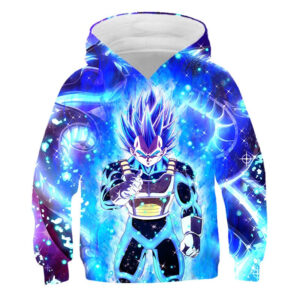 Article Dragon Ball avec guide des tailles enfant et adulte