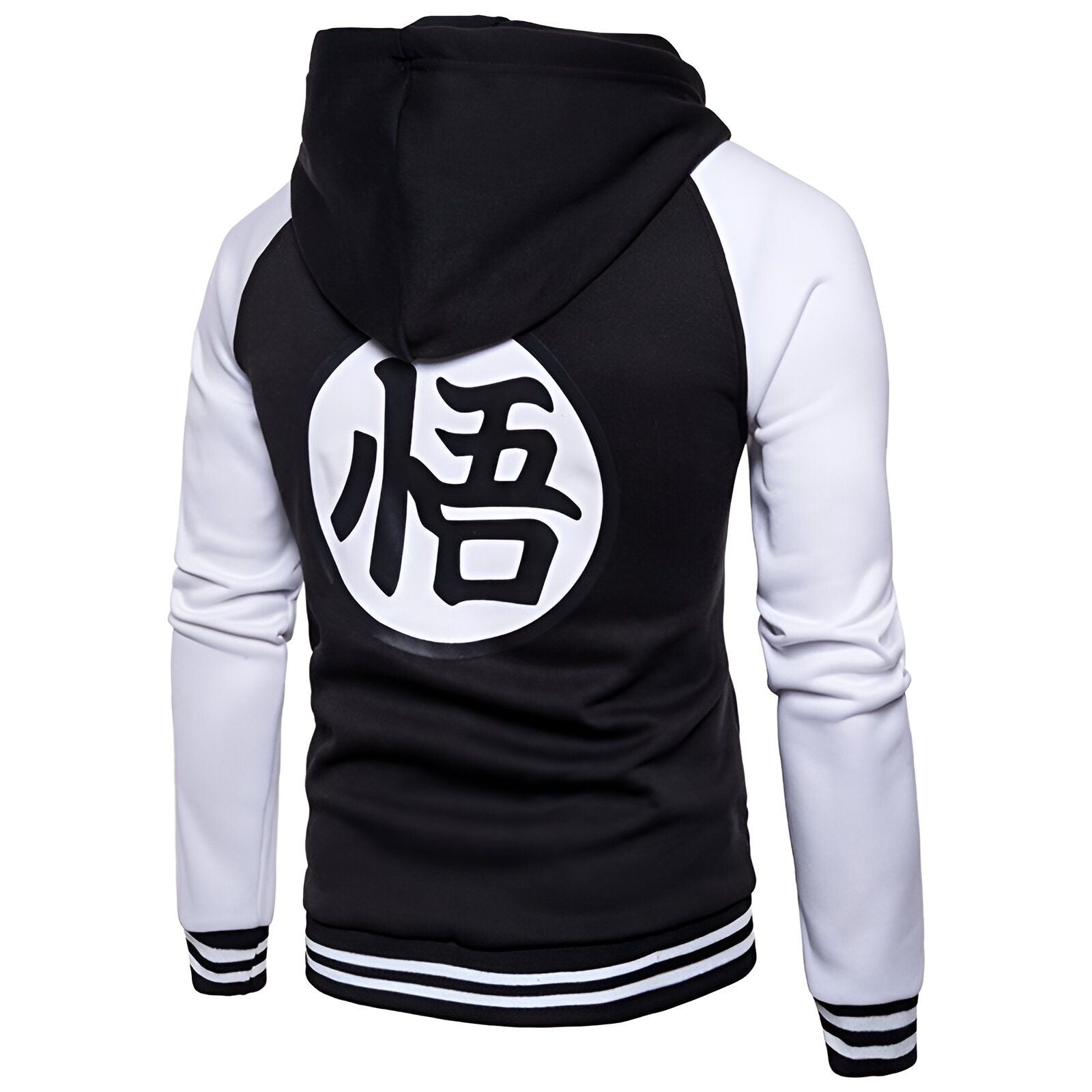 Veste à capuche Dragon Ball Z Kanji Go noir et blanc – Image 2