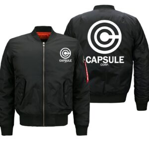 Bomber Dragon Ball Z Capsule Corp à logo contrasté
