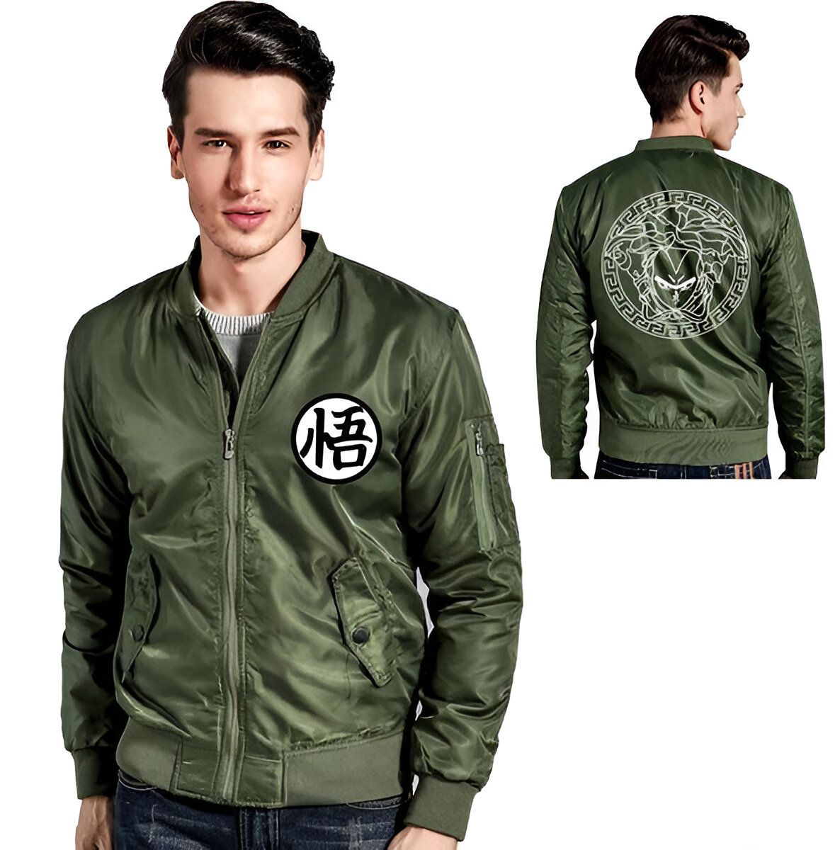 Bomber Vegeta DBZ Versace à doublure fine ou épaisse – Image 2