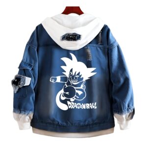 Veste en Jean Goku Petit Combattant Dragon Ball, du S au 5XL