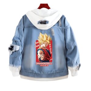 Veste en jean Goku Super Saiyan, univers Dragon Ball