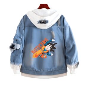 Veste en jean Dragon Ball Goten Fusion, tailles S à 5XL