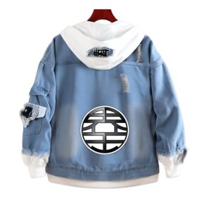 Veste en jean Dragon Ball avec kanji Kaio