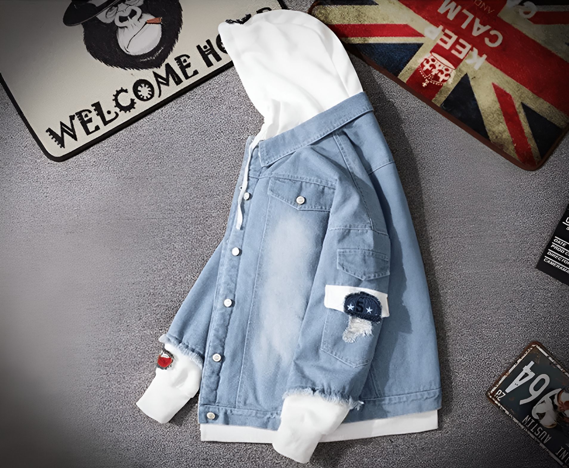 Veste en Jean Dragon Ball Nuage de Tortue Géniale – Image 2