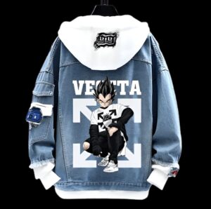 Veste streetwear en jean Dragon Ball Vegeta
