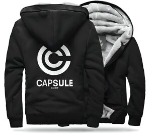 Veste polaire noire Capsule Corp DBZ