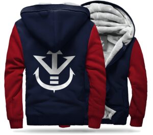Veste DBZ polaire Famille Royale bleu et rouge