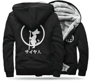 Veste polaire noire à capuche Dragon Ball Z Jeune Goku